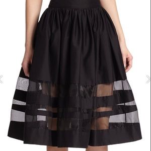 Alice + Olivia Misty sheer puff midi skirt